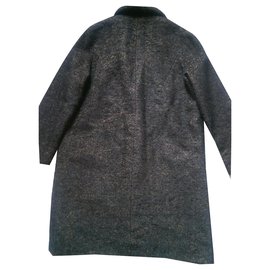 Cacharel-Coats, Outerwear-Black,Khaki