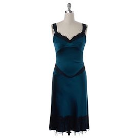 Diane Von Furstenberg Robe en soie DvF Maire Vert Turquoise