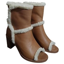 Botas Maison Martin Margiela MM6 de couro marrom Marrom