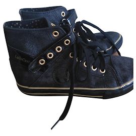 Autre Marque Lulu Castagnette Black Leather Sneakers 36 Black