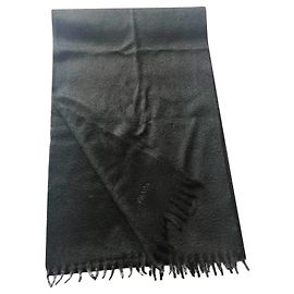 Nuova sciarpa da uomo in cashmere Prada Nero