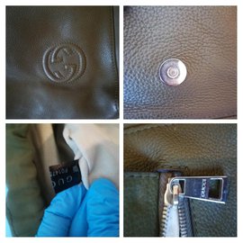 Gucci-Bags Briefcases-Khaki
