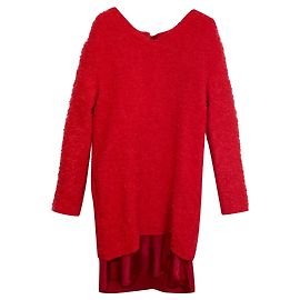 Acne Rotes Wollkleid Rot