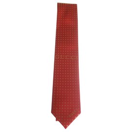 Gucci-cravatta ssstars gucci rossa nuova-Rosso