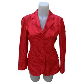 Prada Silk Jacket Red Red