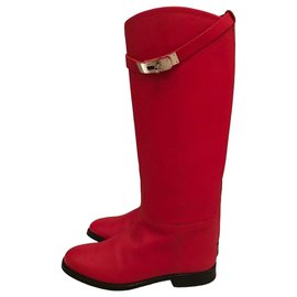 Hermès-Jumping boots-Rouge