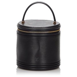 Louis Vuitton-Louis Vuitton Black Epi Cannes Vanity Case-Black