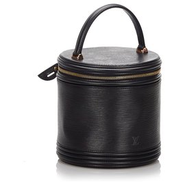 Louis Vuitton-Louis Vuitton Black Epi Cannes Vanity Case-Black