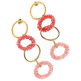 Orecchini in oro Jacquemus Les Boucles Riviera Rosa D'oro