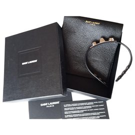 Yves Saint Laurent-Bracelet YSL "Le trois clous"-Noir