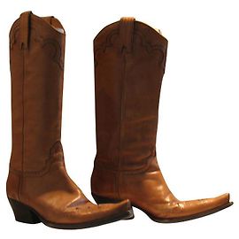 Sartore Western Boots Caramel Leather Caramel