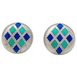 Orecchini Buccellati in argento, oro e smalto. Altro