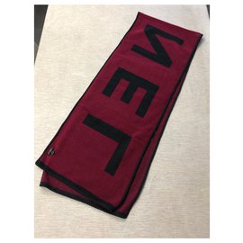 Chanel-Chanel large scarf-Dark red