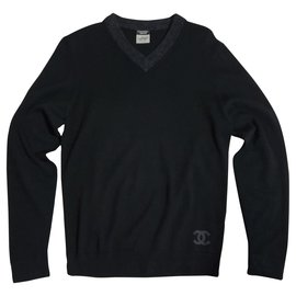 Chanel Pullover Schwarz Grau