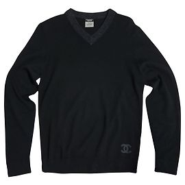 Chanel Chandails Noir Gris