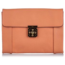 Chloé Chloe Orange Leder Elsie Clutch Orange