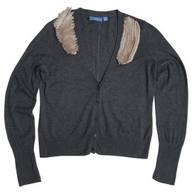 Vera Wang Cardigan Grau Grau