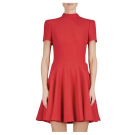 Alexander Mcqueen-Alexander McQueen - vestido crepe vermelho-Vermelho