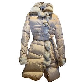 Flavio Castellani Bettdecke mit Echtfellborten Beige