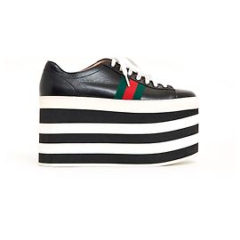 Gucci BLACK PEGGY ACE EU38.5 Noir