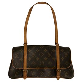 Louis Vuitton-Louis Vuitton Maroon Bag MM-Brown