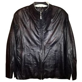 ROBERTO CAVALLI Lammlederjacke, Größe 44 Schwarz