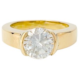 inconnue-Yellow gold ring, diamants 2,09 cts G / VVS1.-Other