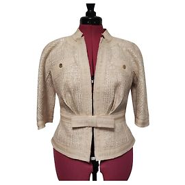 Louis Vuitton Pink Silk Jacket with Golden Buttons Pink Golden