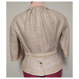 Louis Vuitton-Fitted jacket-Pink,Golden