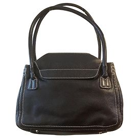 Tod's grained leather handbag Black
