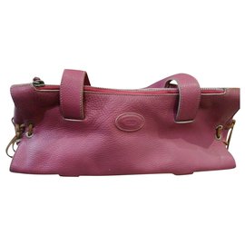 Tod's-Bolsa de couro rosa vintage-Rosa