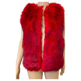 Marc Jacobs Rote Pelzweste Mädchen 11-12 Jahre Rot
