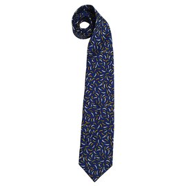 Gravata de seda Yves Saint Laurent Multicor