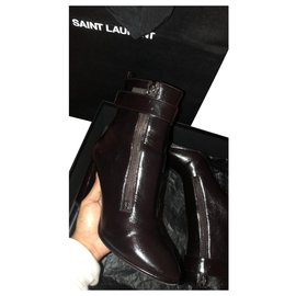 Yves Saint Laurent-Loulou 95 d zip boot-Bordeaux