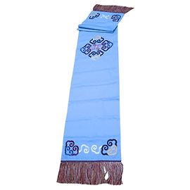 Shanghai Tang Xangai tang ou algodão e corredor de mesa 284 x 51,5 cm Azul claro