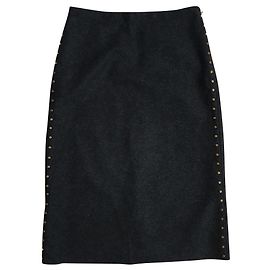 Falda J.Crew de lana gris oscuro Gris antracita