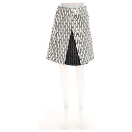 Saia Roland Mouret preta e branca Preto Branco