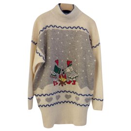 Jc De Castelbajac Strickwaren Blau Roh