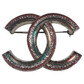 Chanel-CHANEL lined CC MULTICOLORED PIN / PERFECT CONDITION / NEVER SERVED-Other