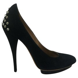 Mcq-Tacones tachonados-Negro,Plata