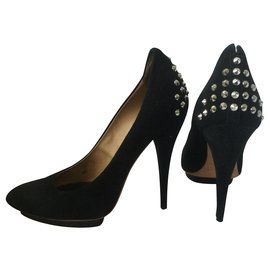 Mcq-Studded heels-Black,Silvery