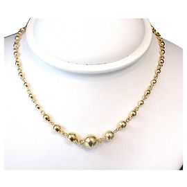 Autre Marque Authentische Marseillais Halskette - GOLD Perlen Golden