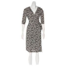 Diane Von Furstenberg DvF Jevina wrap dress Black White