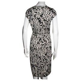 Diane Von Furstenberg-DvF Kye wrap dress-Black,White