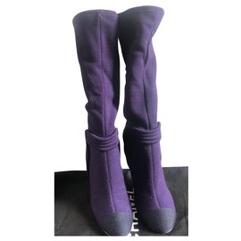 Chanel-boots-Violet