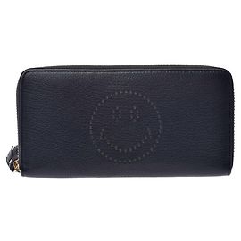 Anya Hindmarch Smiley Zip Aroundpurse Azul
