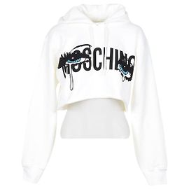 Moschino moletom com capuz novo Branco