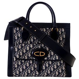 SAC DIOR OBLIQUE GM Bleu Marine
