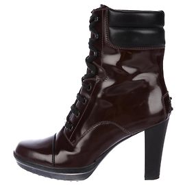 Tod's Aspen Tronchetto Boots Brown Chestnut
