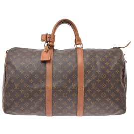 Louis Vuitton-Monograma de Louis Vuitton Keepall 50-Castaño